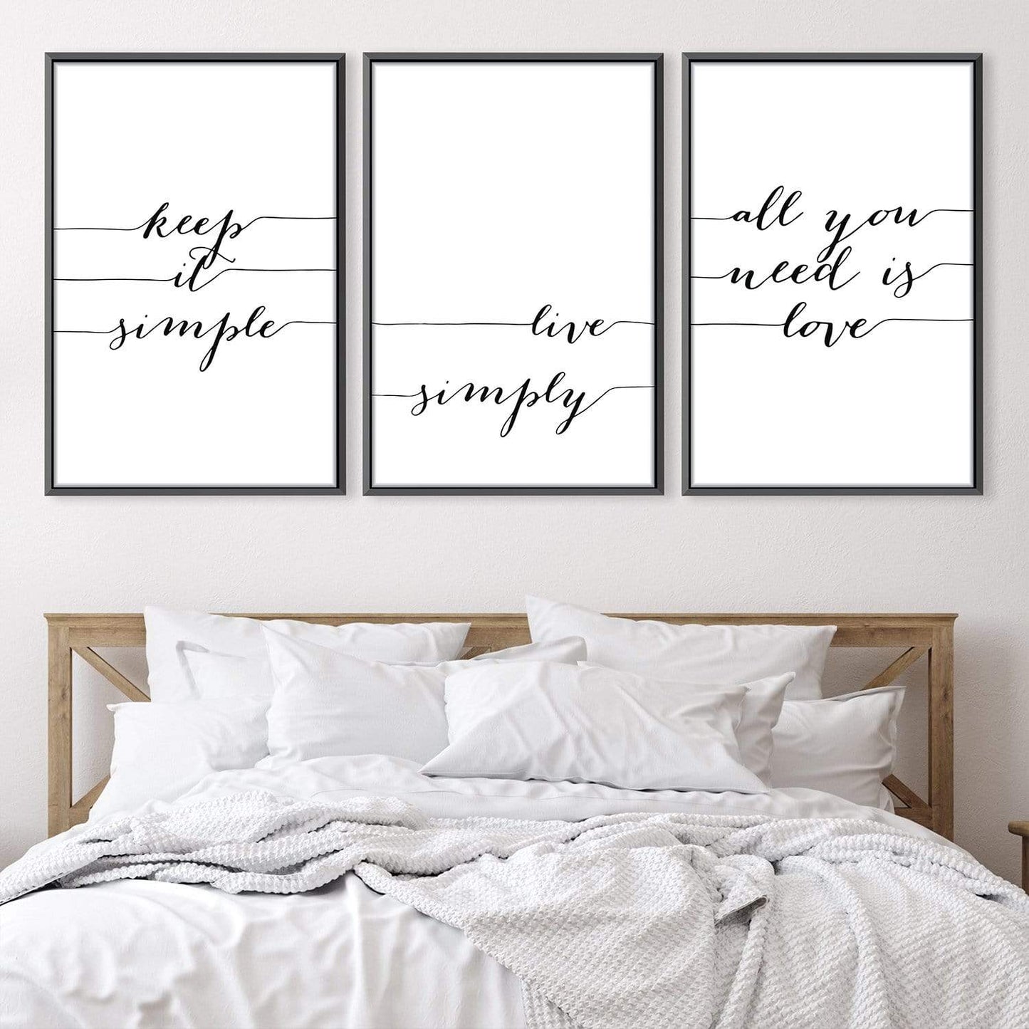 Live Simply Inspirational Canvas Artwork for Minimalist Home Decor