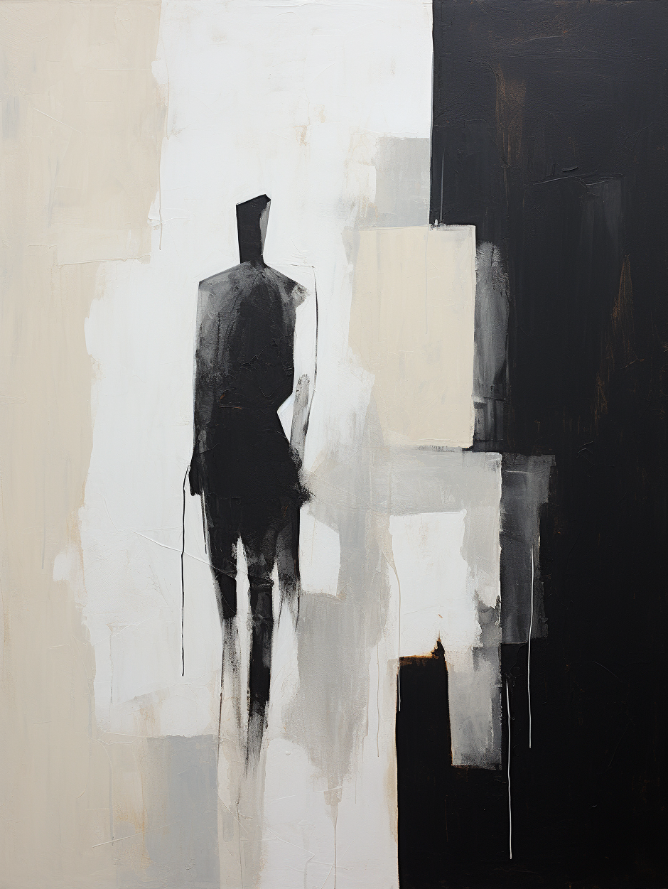 Elegant Abstract Minimalist Oil Painting for Modern Home Decor