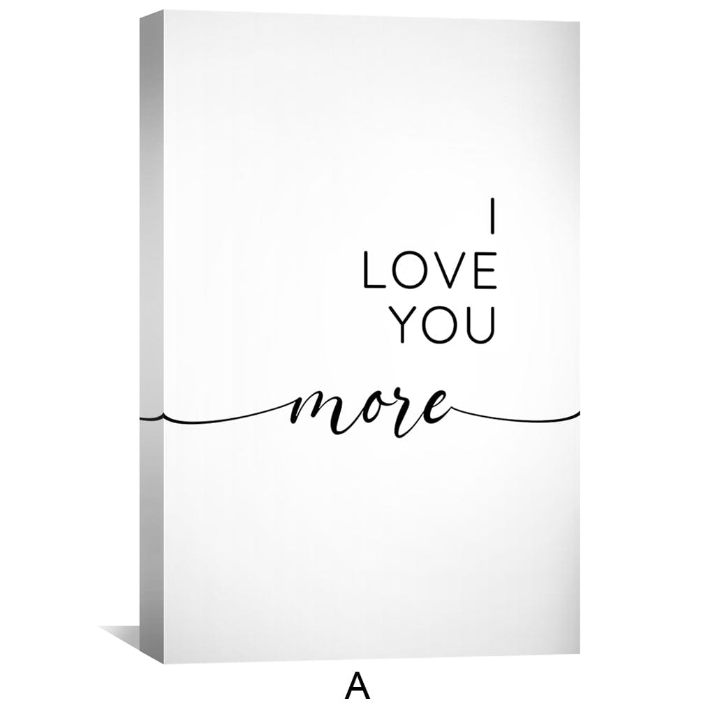 Heartfelt Love Quote Canvas Art for Home Decor