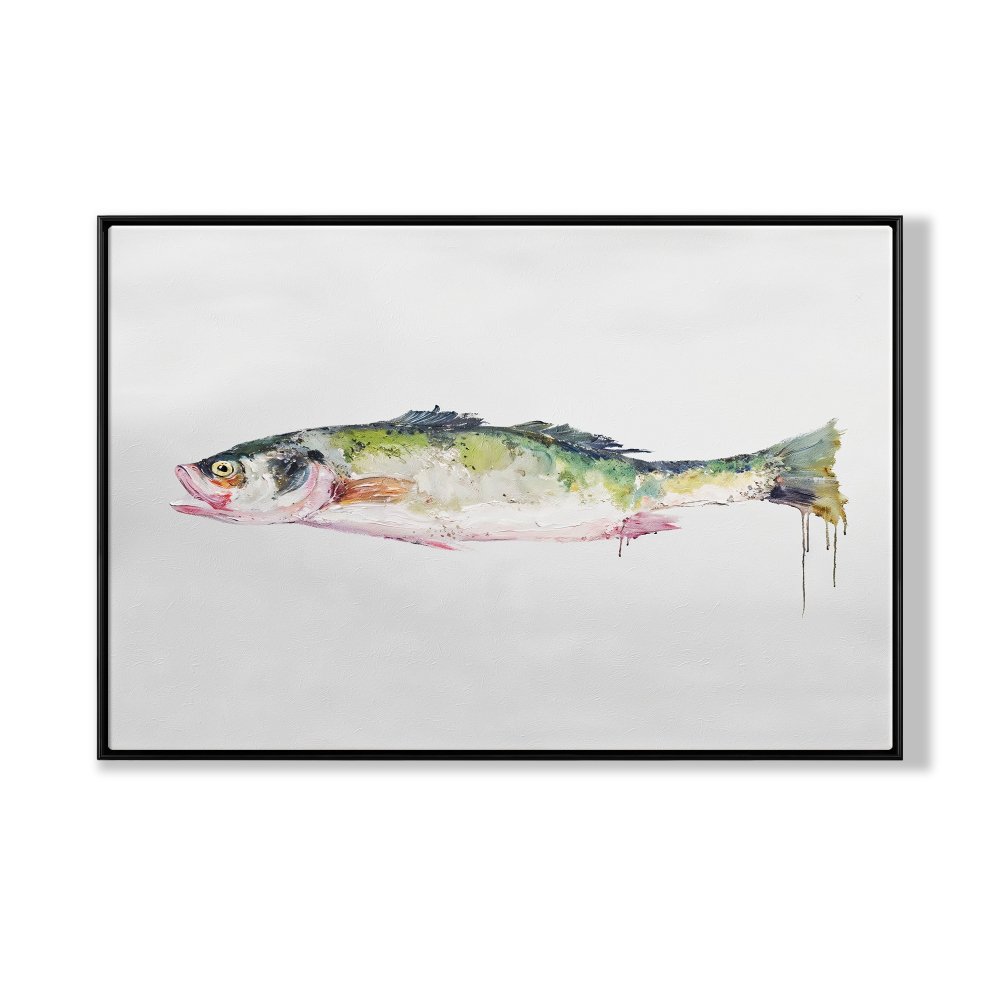 Nature's Beauty: Stunning Oil Painting of a Colorful Freshwater Fish
