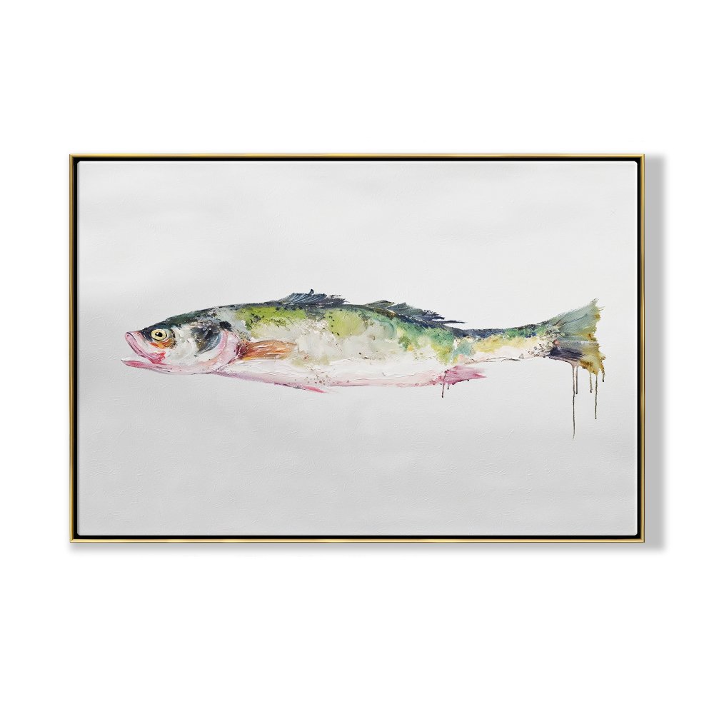 Nature's Beauty: Stunning Oil Painting of a Colorful Freshwater Fish