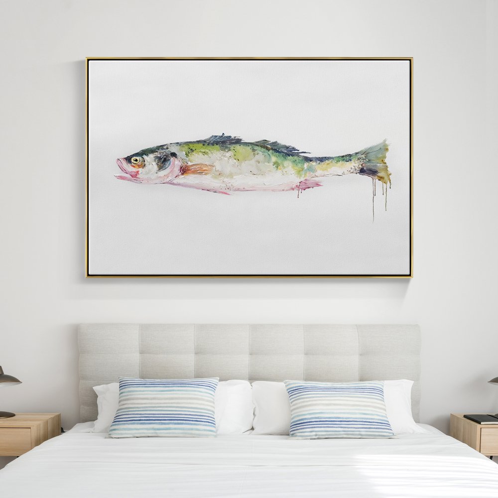 Nature's Beauty: Stunning Oil Painting of a Colorful Freshwater Fish