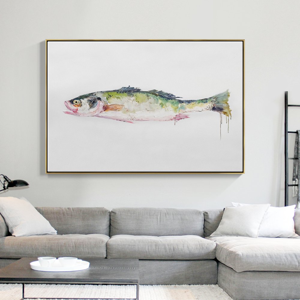 Nature's Beauty: Stunning Oil Painting of a Colorful Freshwater Fish