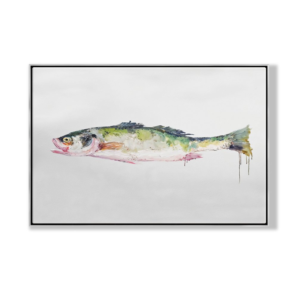 Nature's Beauty: Stunning Oil Painting of a Colorful Freshwater Fish