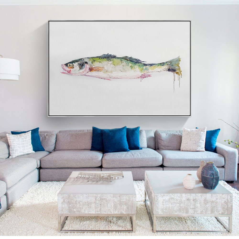 Nature's Beauty: Stunning Oil Painting of a Colorful Freshwater Fish