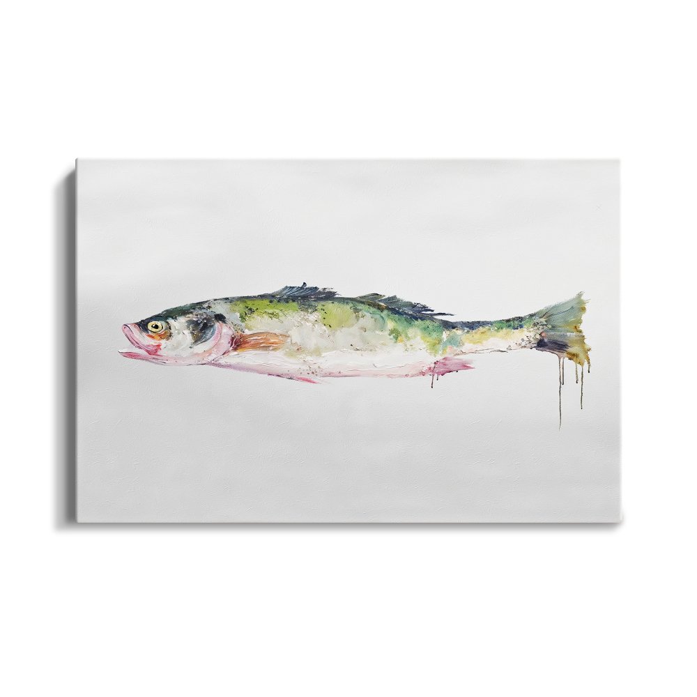 Nature's Beauty: Stunning Oil Painting of a Colorful Freshwater Fish