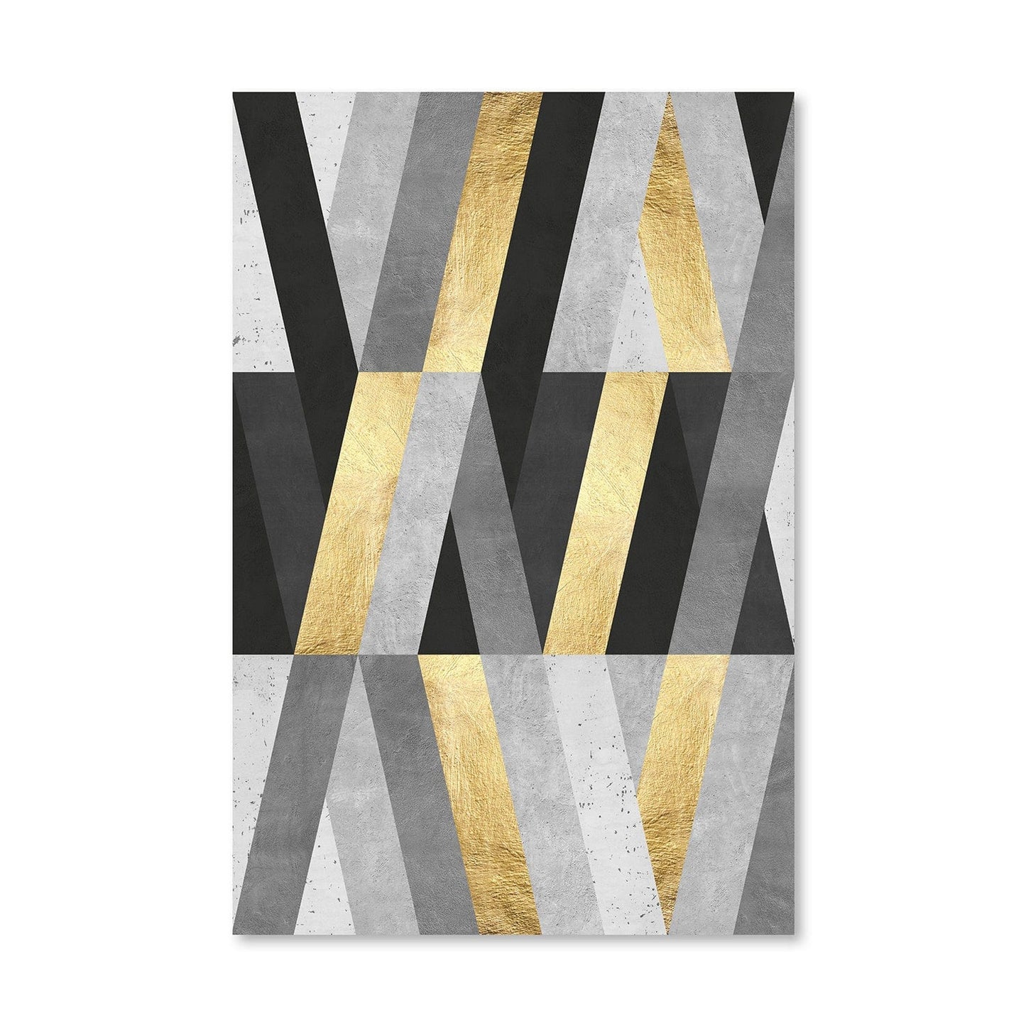 Contemporary Abstract Marble and Gold Geometric Canvas Art for Modern Decor
