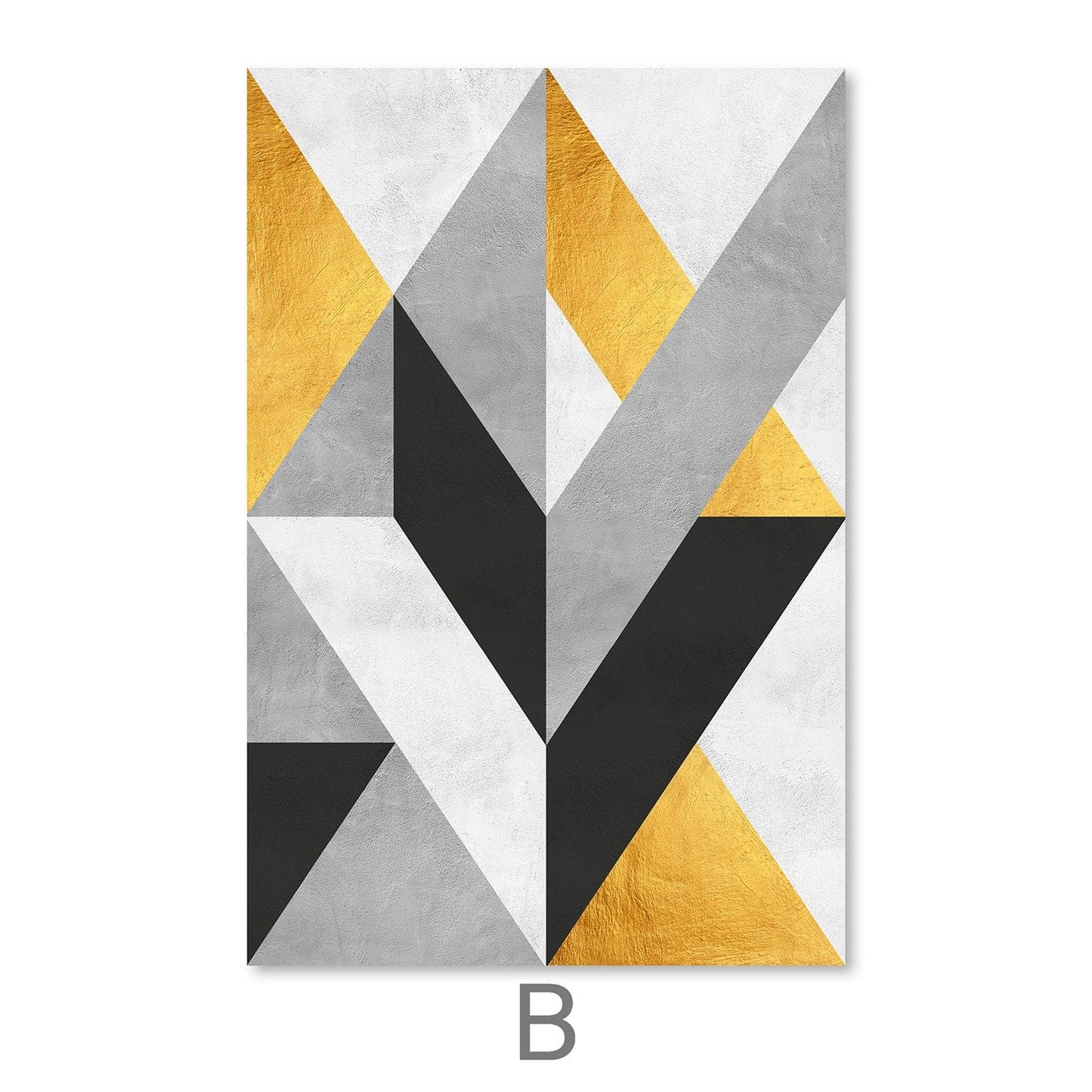 Geometric Marble and Gold Canvas Art Set for Elegant Home Decor