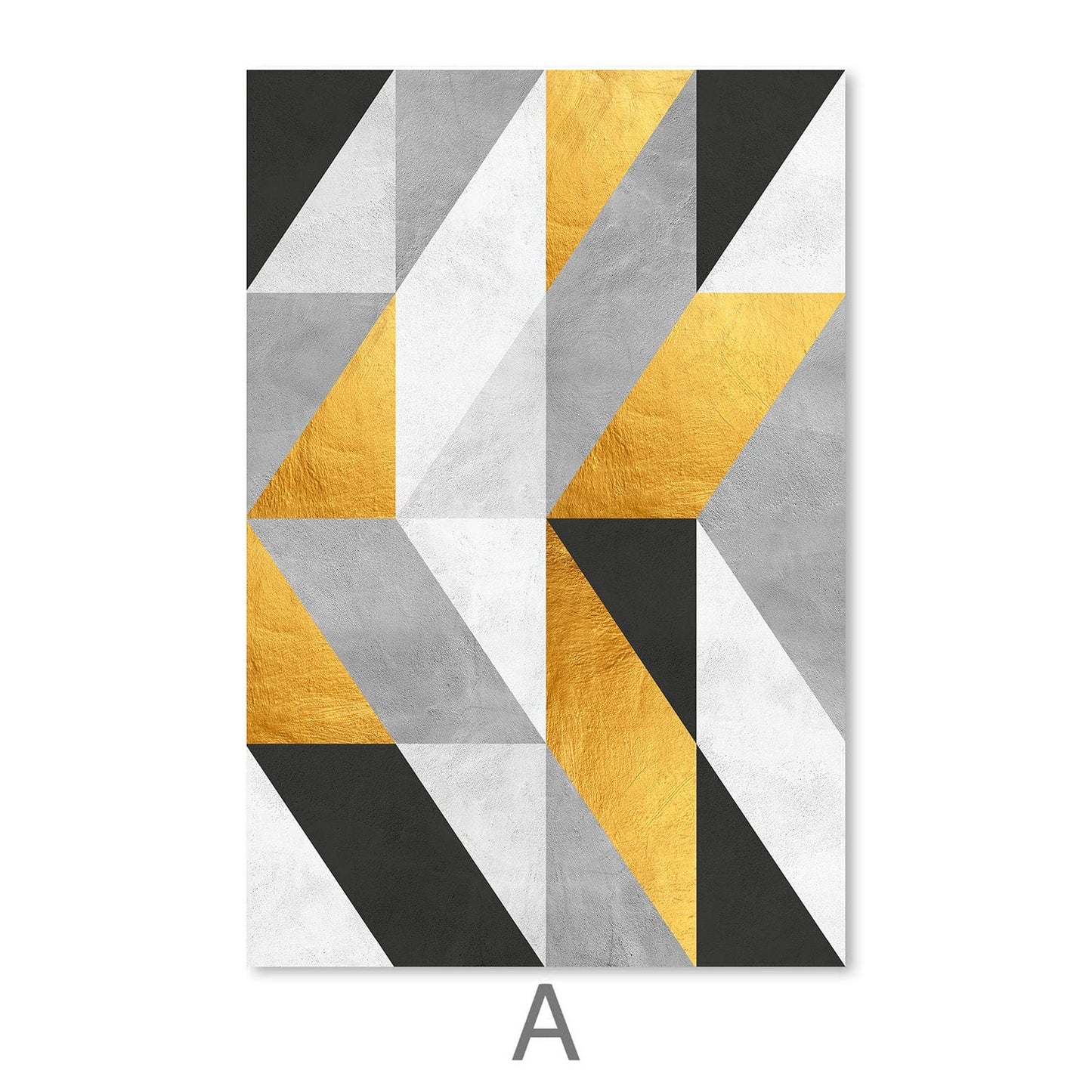 Geometric Marble and Gold Canvas Art Set for Elegant Home Decor