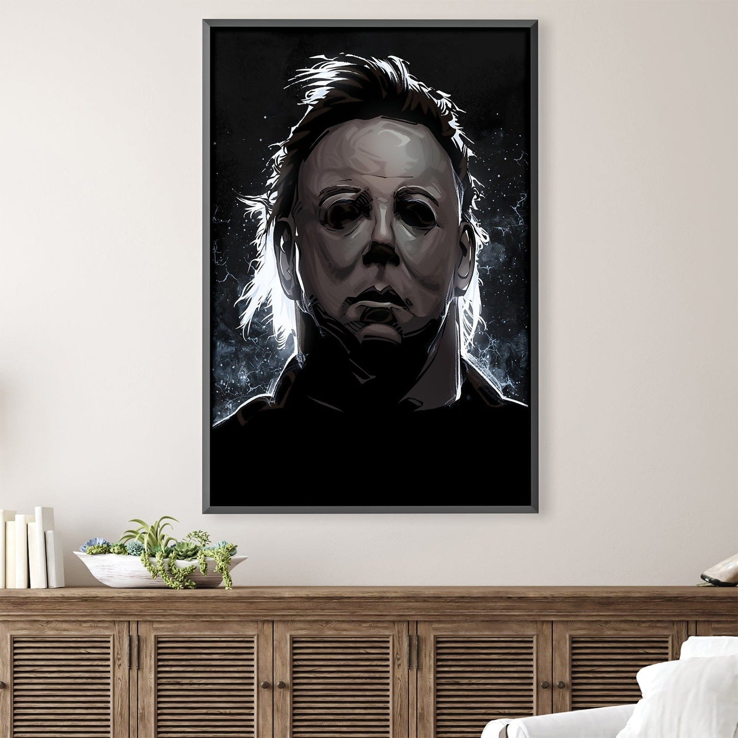 Haunting Michael Myers Canvas Art - Spooky Horror Room Decor