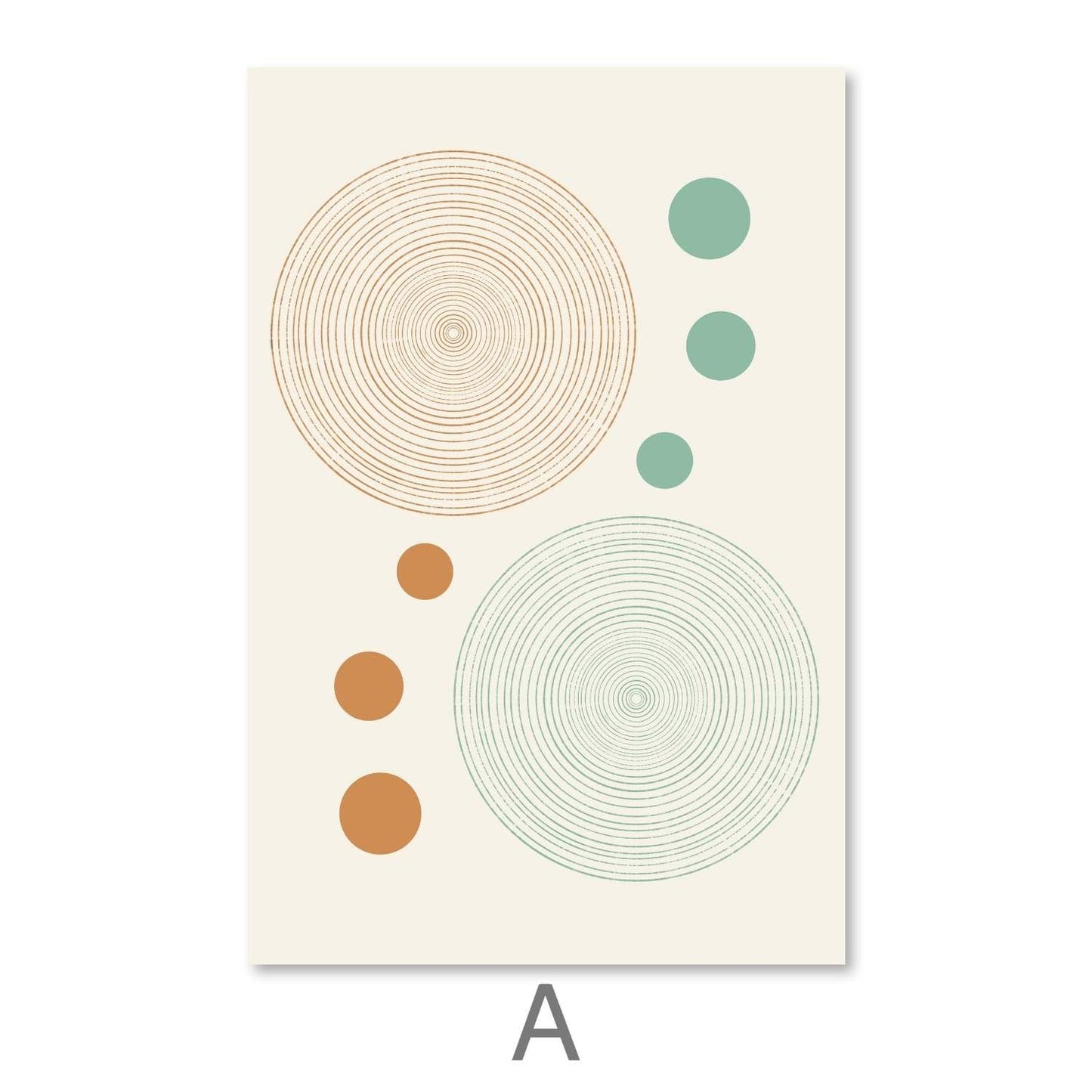 Contemporary Minimalist Shapes Oil Painting for Modern Home Decor