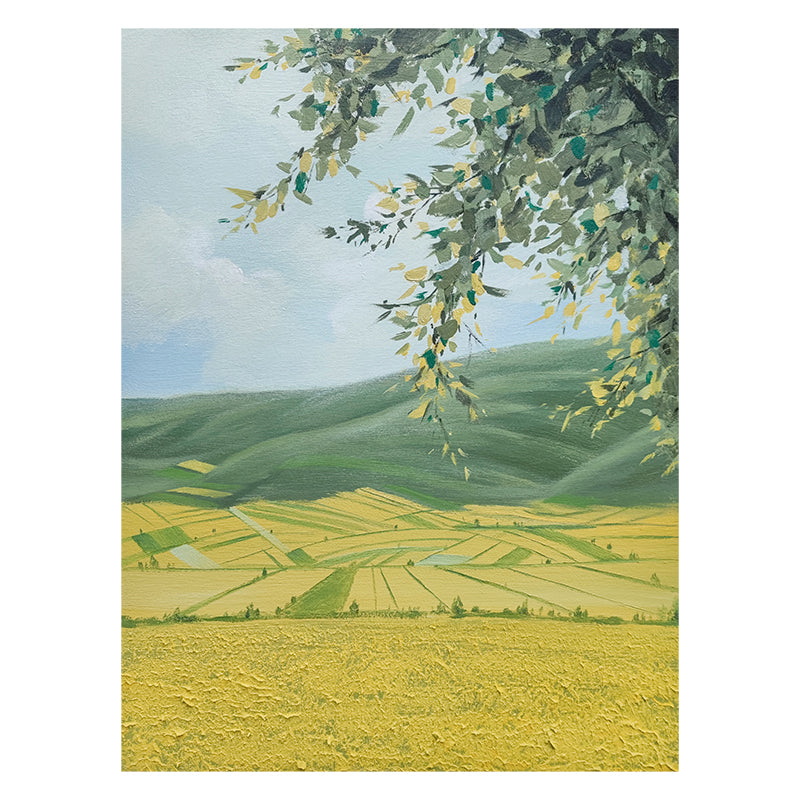 Meadow European Fields Scenic Oil Painting 122ME