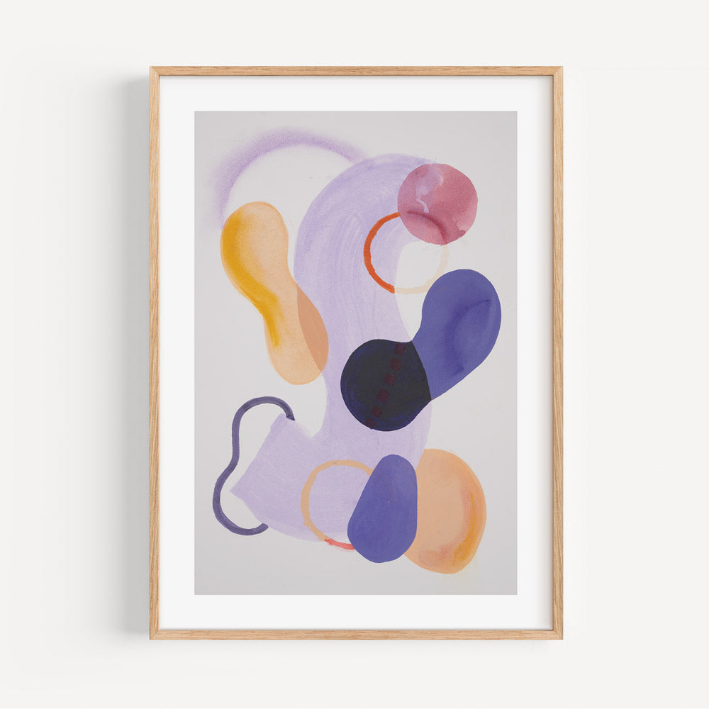 Colorful Abstract Oil Painting for Contemporary Home Decor