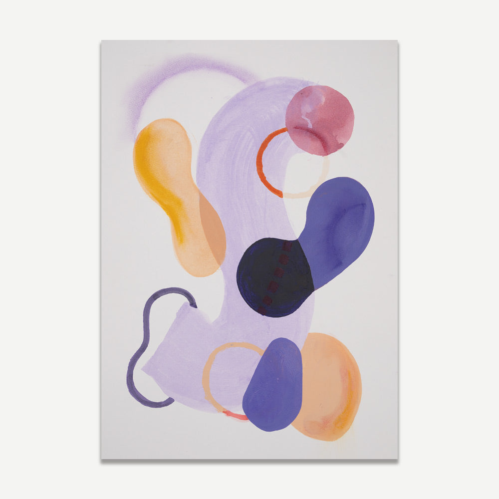 Colorful Abstract Oil Painting for Contemporary Home Decor