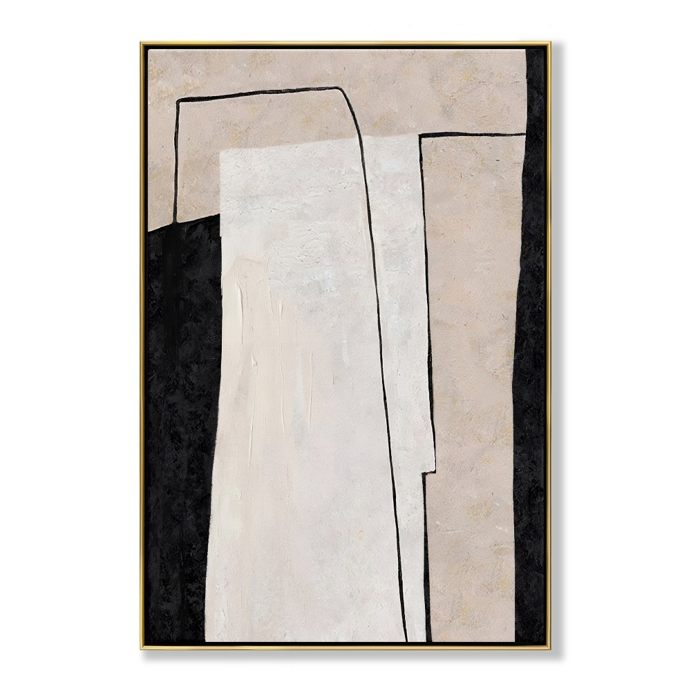 Contemporary Abstract Oil Painting of Highrise Architecture