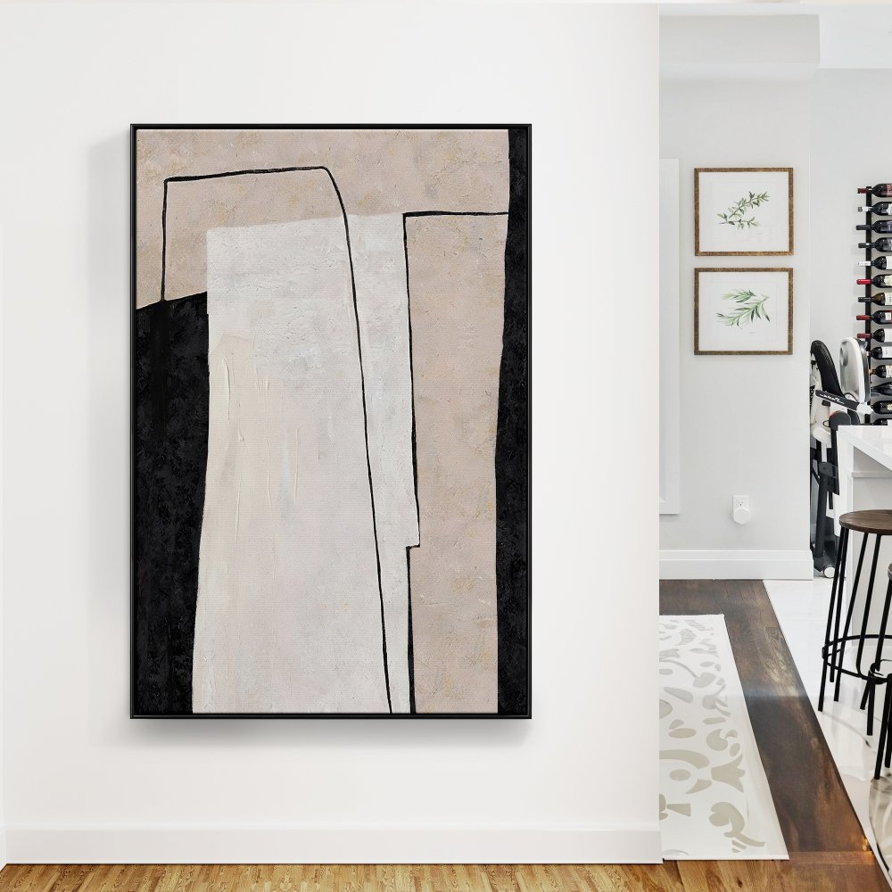 Contemporary Abstract Oil Painting of Highrise Architecture