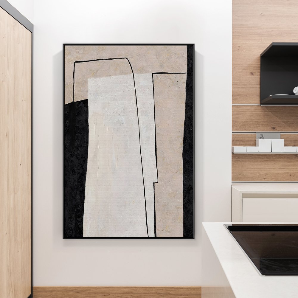 Contemporary Abstract Oil Painting of Highrise Architecture