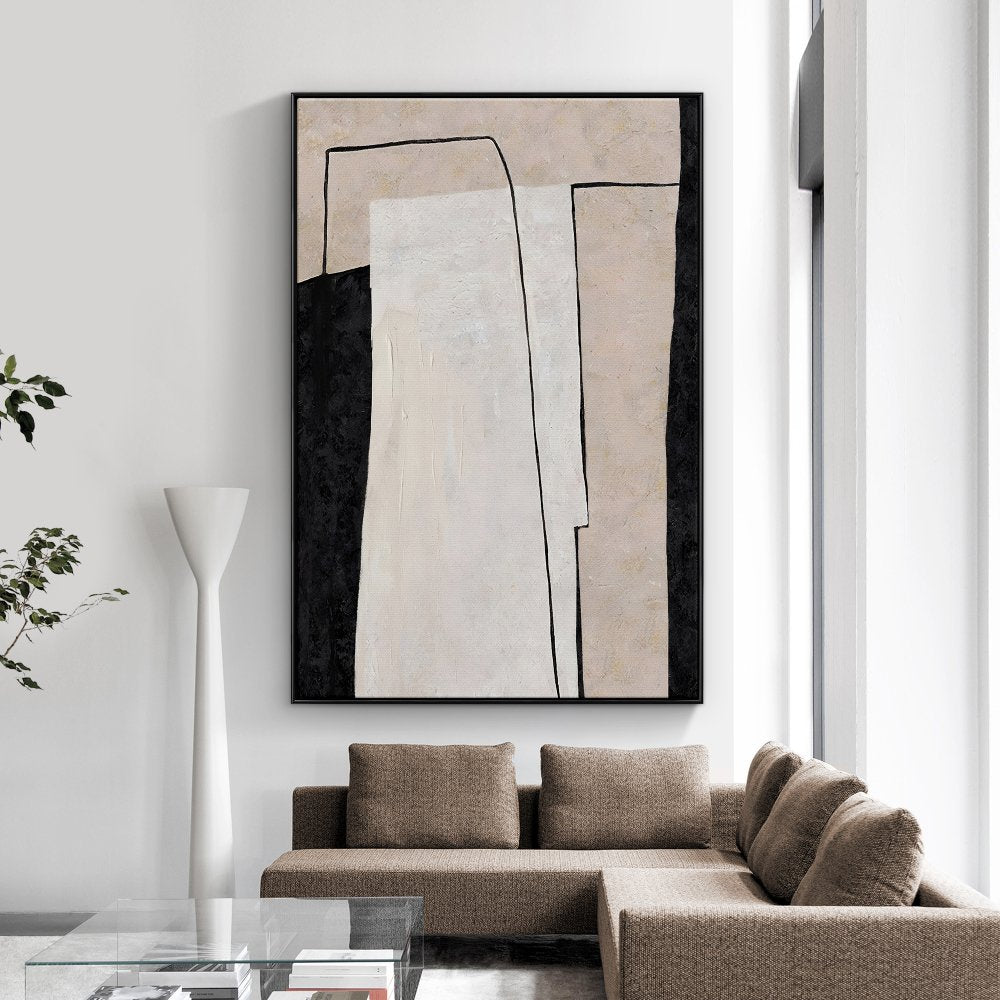 Contemporary Abstract Oil Painting of Highrise Architecture