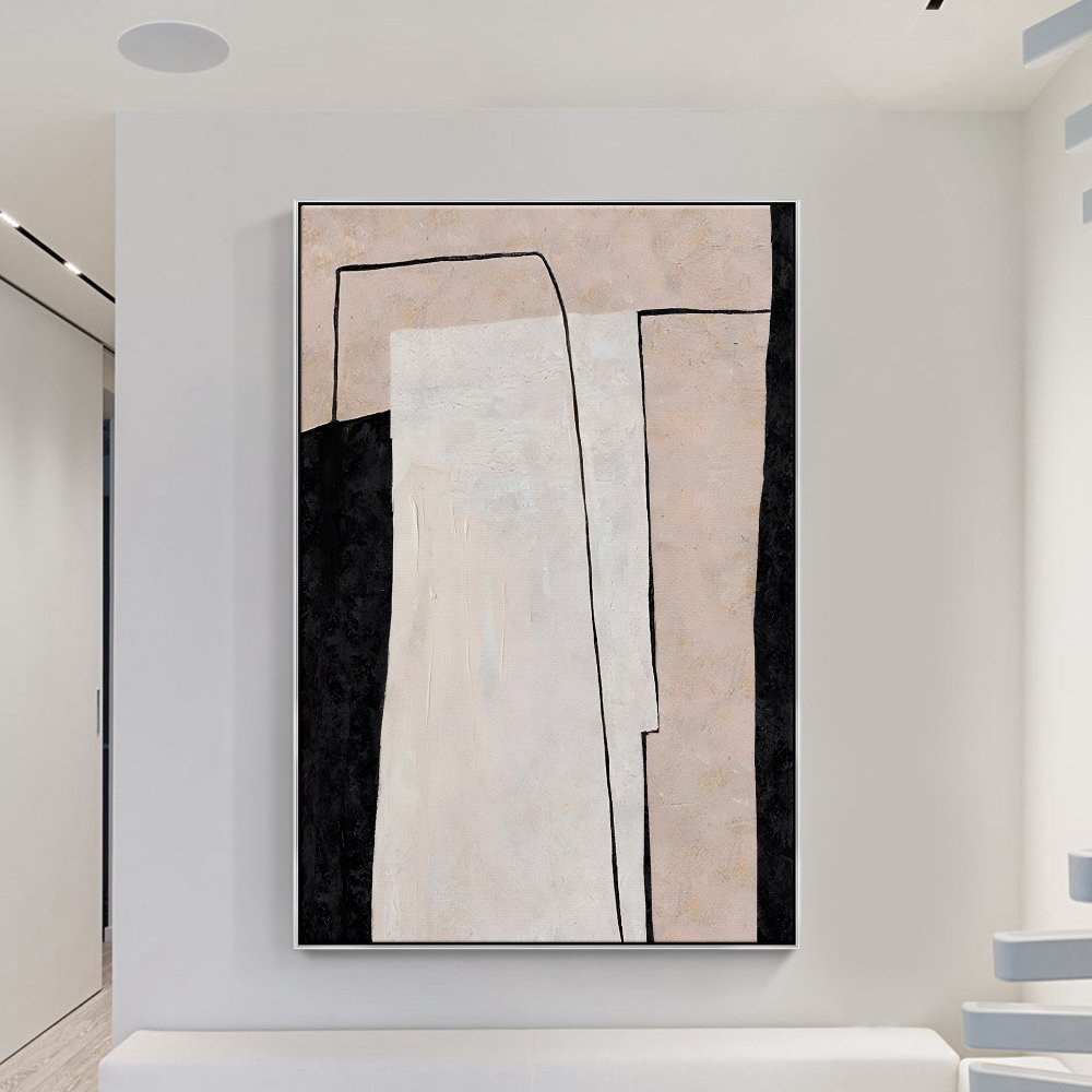 Contemporary Abstract Oil Painting of Highrise Architecture