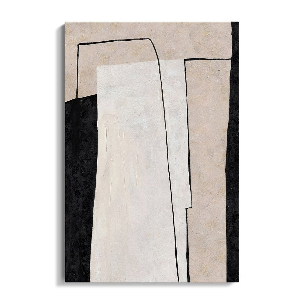 Contemporary Abstract Oil Painting of Highrise Architecture