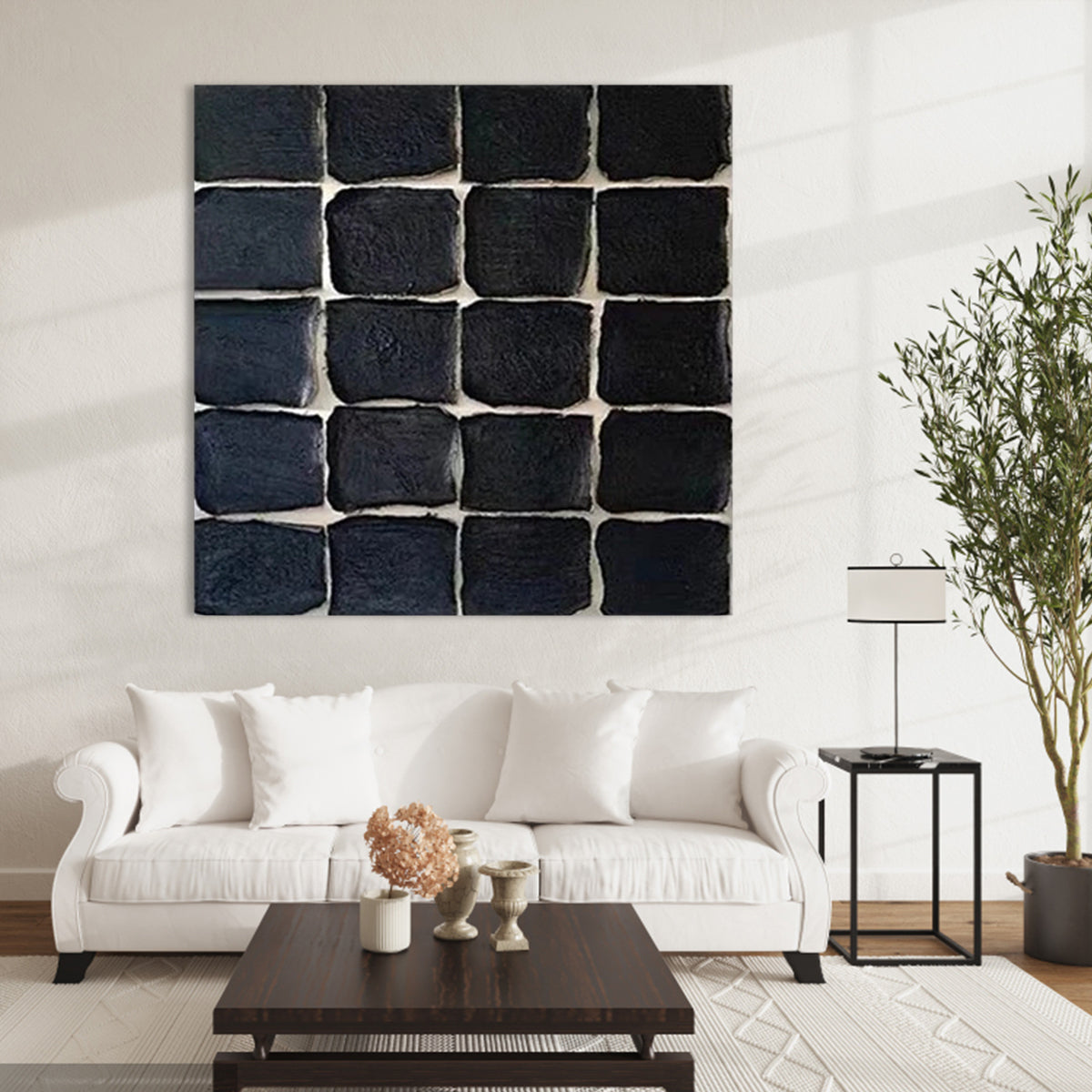 Contemporary Black Texture Art for Modern Interiors and Elegant Decor