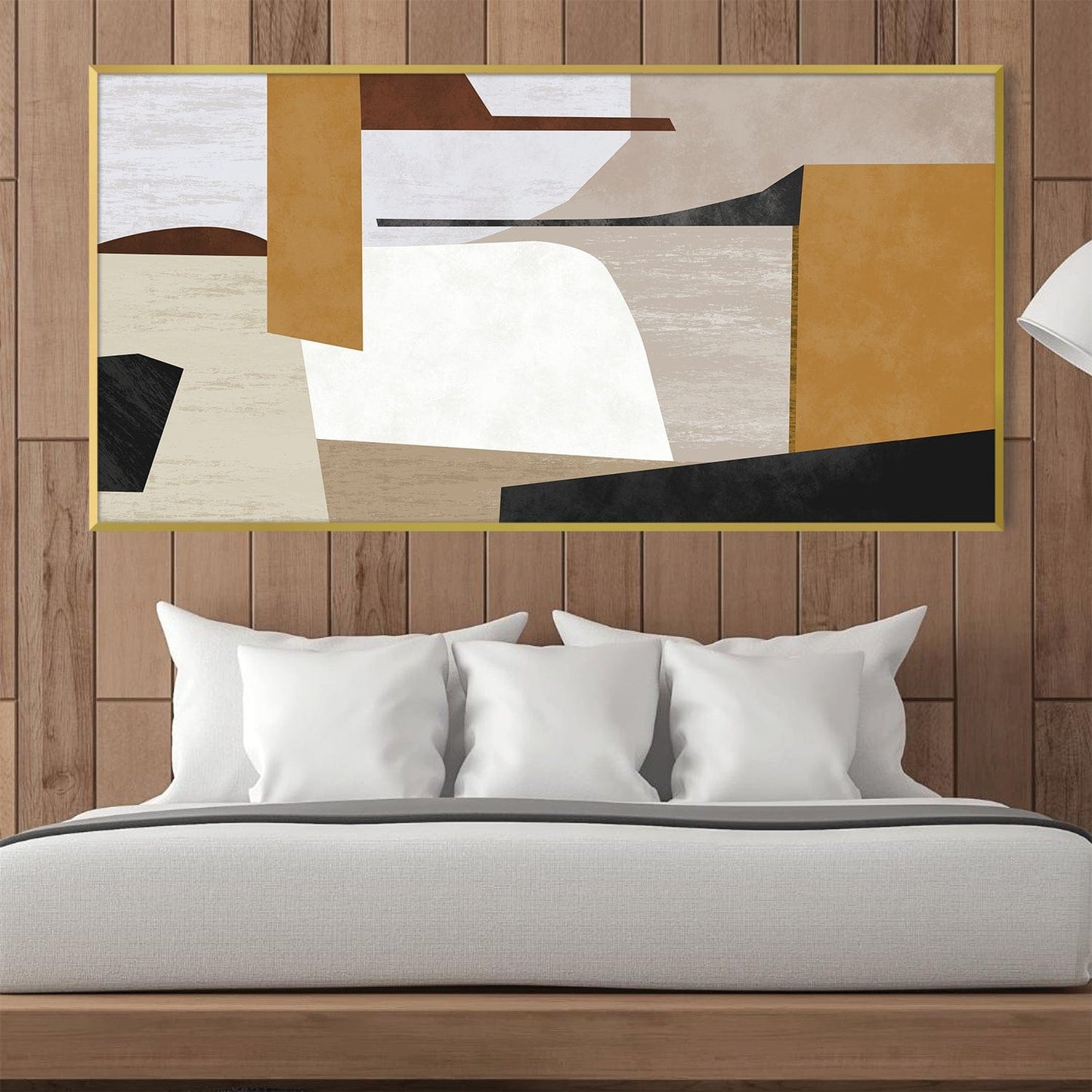 Abstract Earth Tones Oil Painting for Modern Home Decor