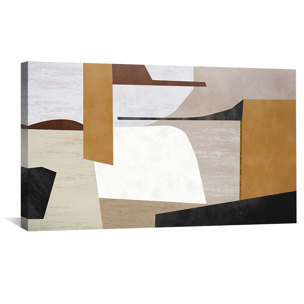 Abstract Earth Tones Oil Painting for Modern Home Decor