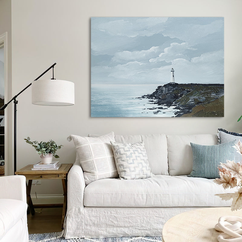 Cliff Waves Ocean Beach Rocky Scenic Oil Painting 127CW