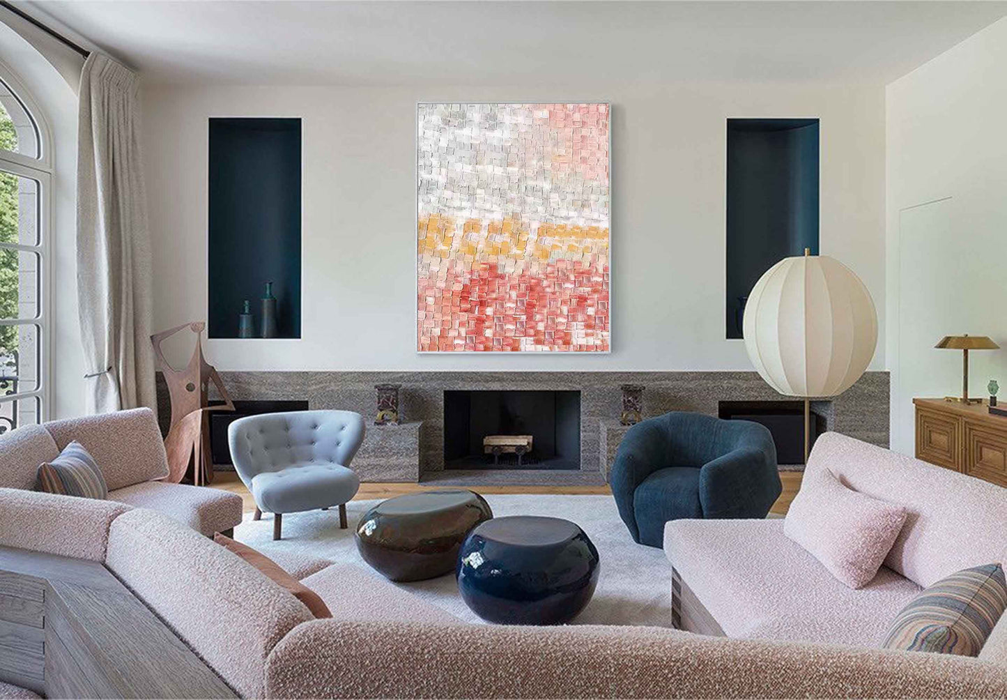 Colorful Abstract Oil Painting for Modern Home Decor and Art Collectors