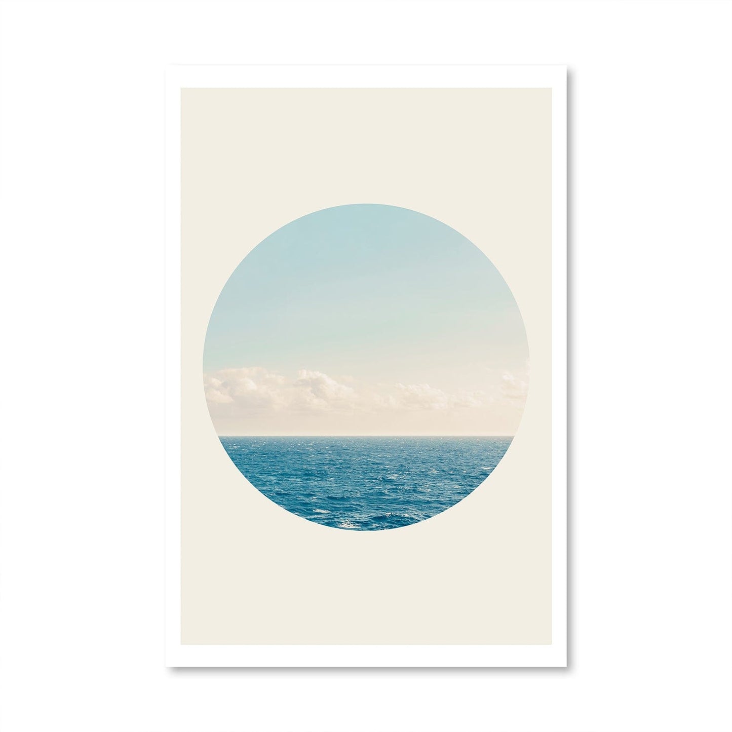 Tranquil Ocean Horizon Oil Painting for Serene Home Decor