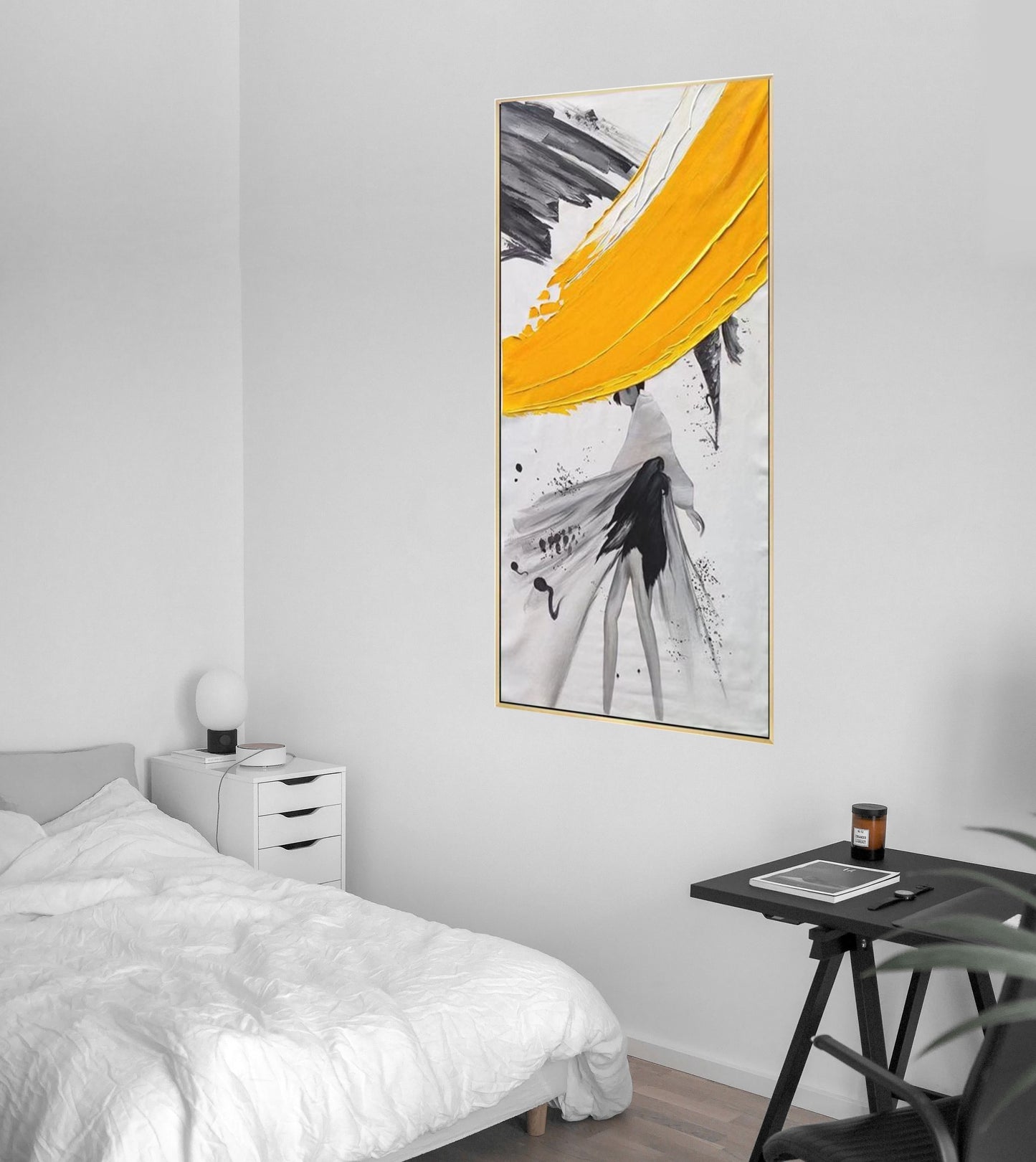 Abstract Paint Stroke Accent Oil Painting 442AF