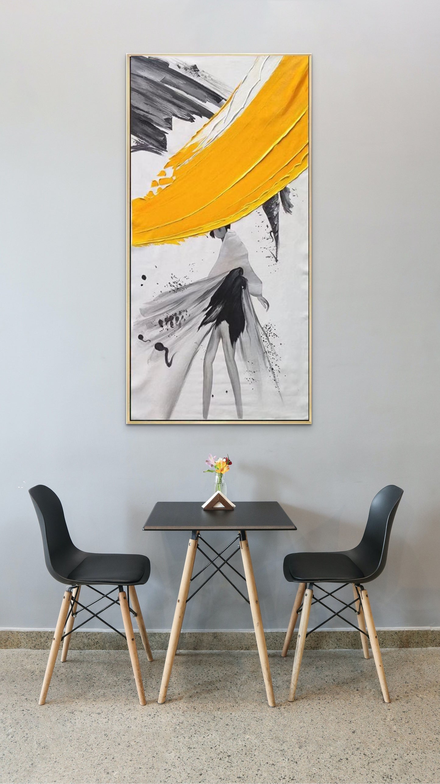 Abstract Paint Stroke Accent Oil Painting 442AF