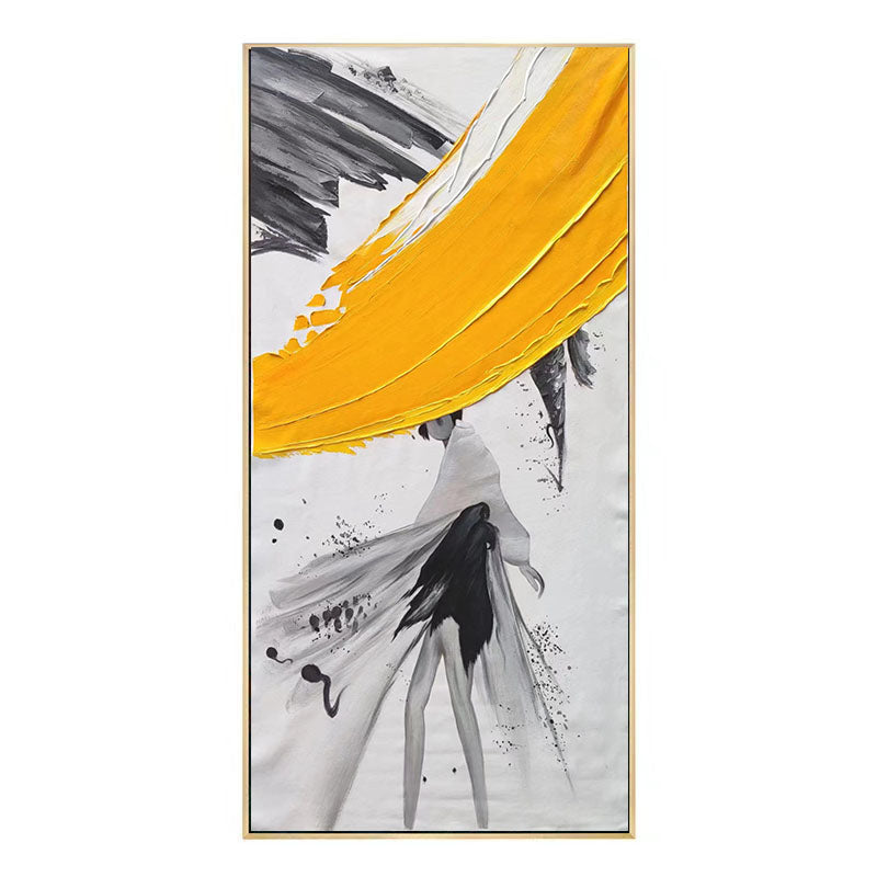 Abstract Paint Stroke Accent Oil Painting 442AF