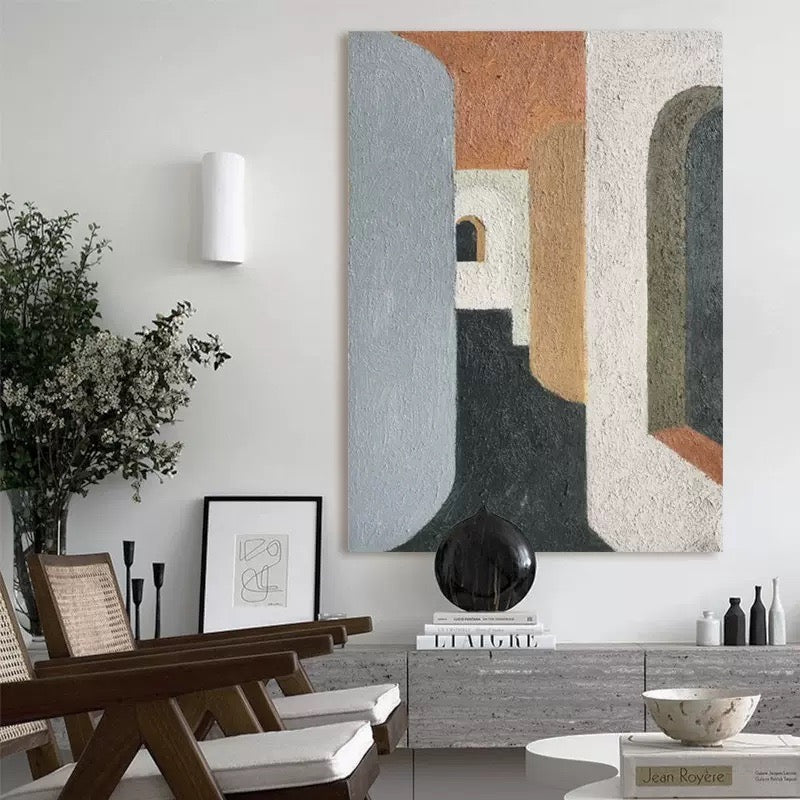 Desert Arch Neutral Beauty Minimalist Oil Painting