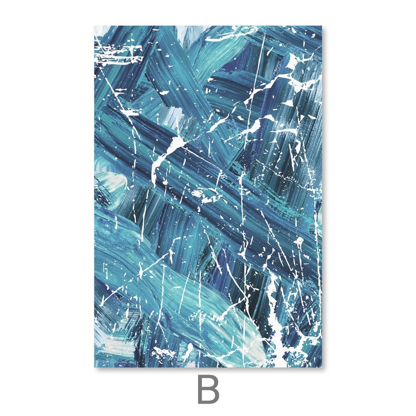 Abstract Blue Emotion Oil Painting for Modern Home Decor