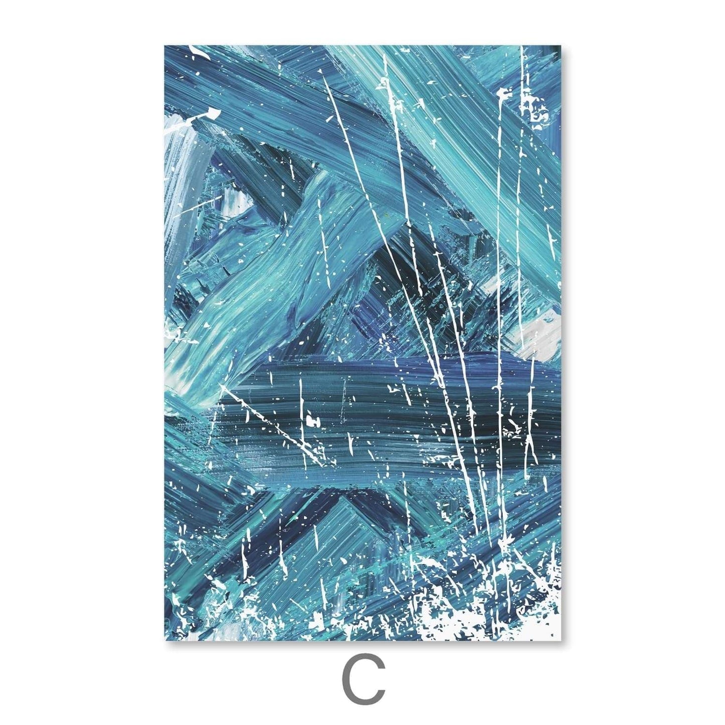 Abstract Blue Emotion Oil Painting for Modern Home Decor
