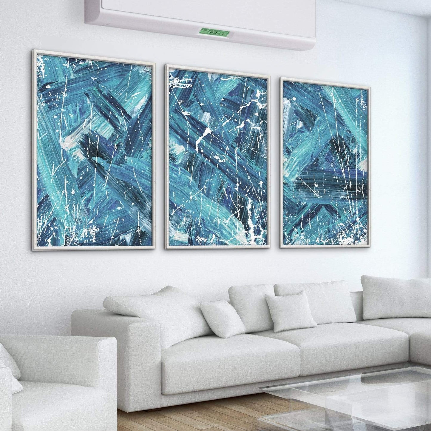 Abstract Blue Emotion Oil Painting for Modern Home Decor