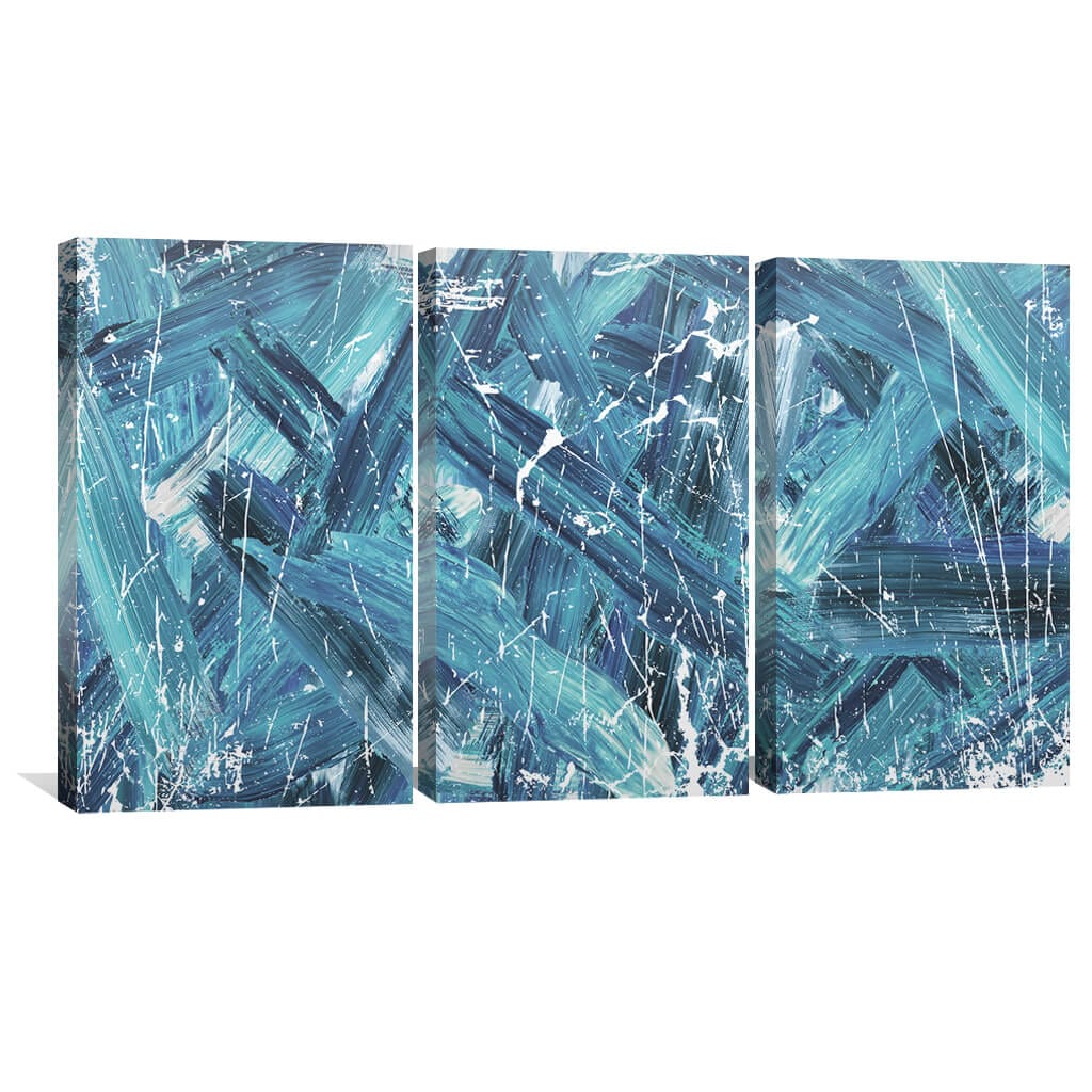 Abstract Blue Emotion Oil Painting for Modern Home Decor