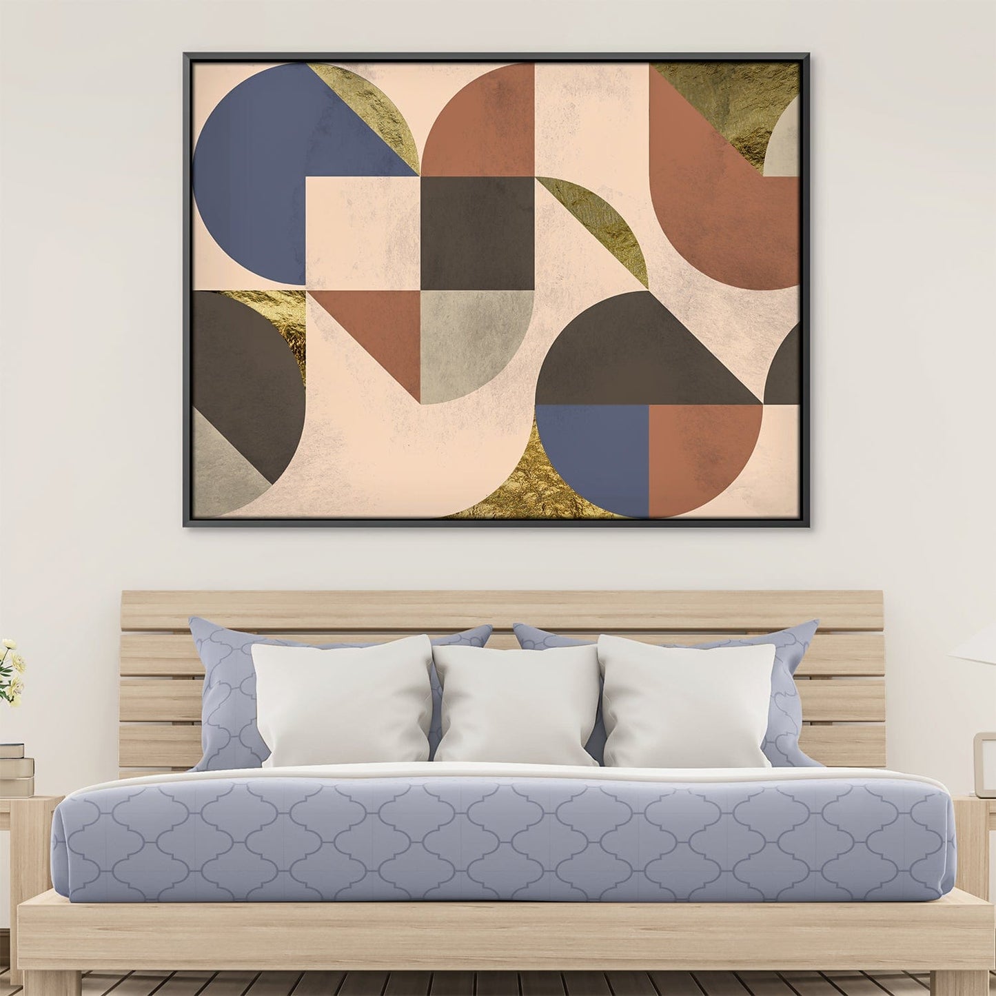 Abstract Geometric Oil Painting for Modern Home Decor
