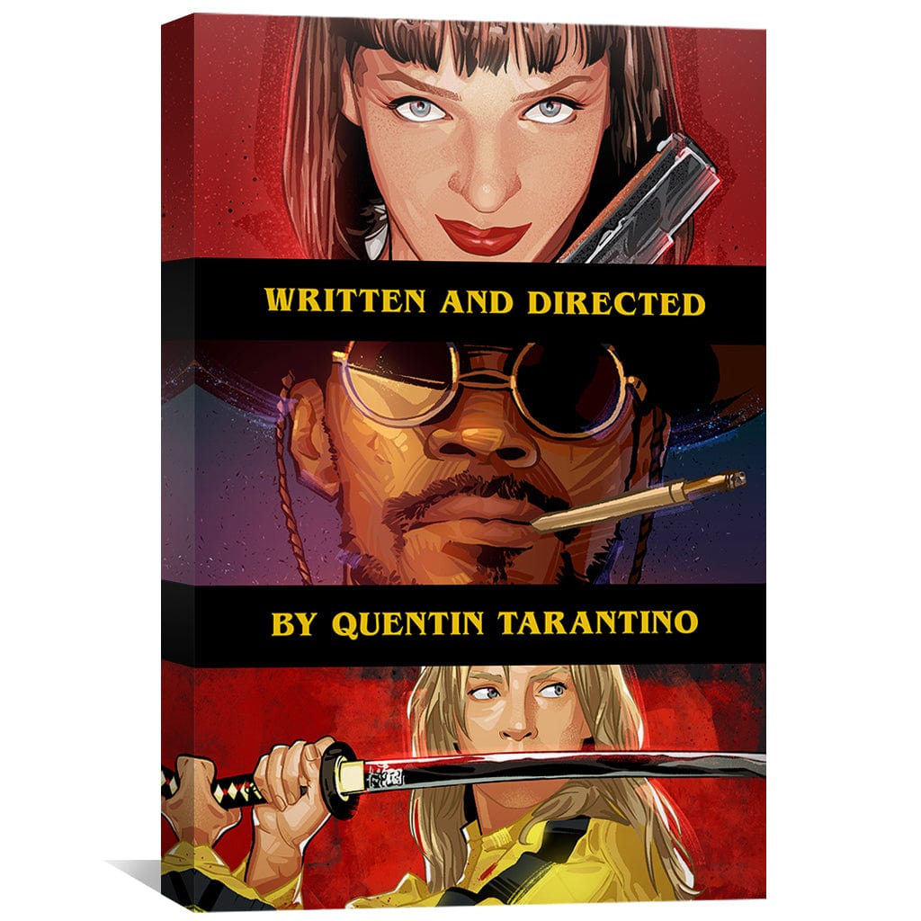 Quentin Tarantino Inspired Oil Painting - Iconic Character Collage Art