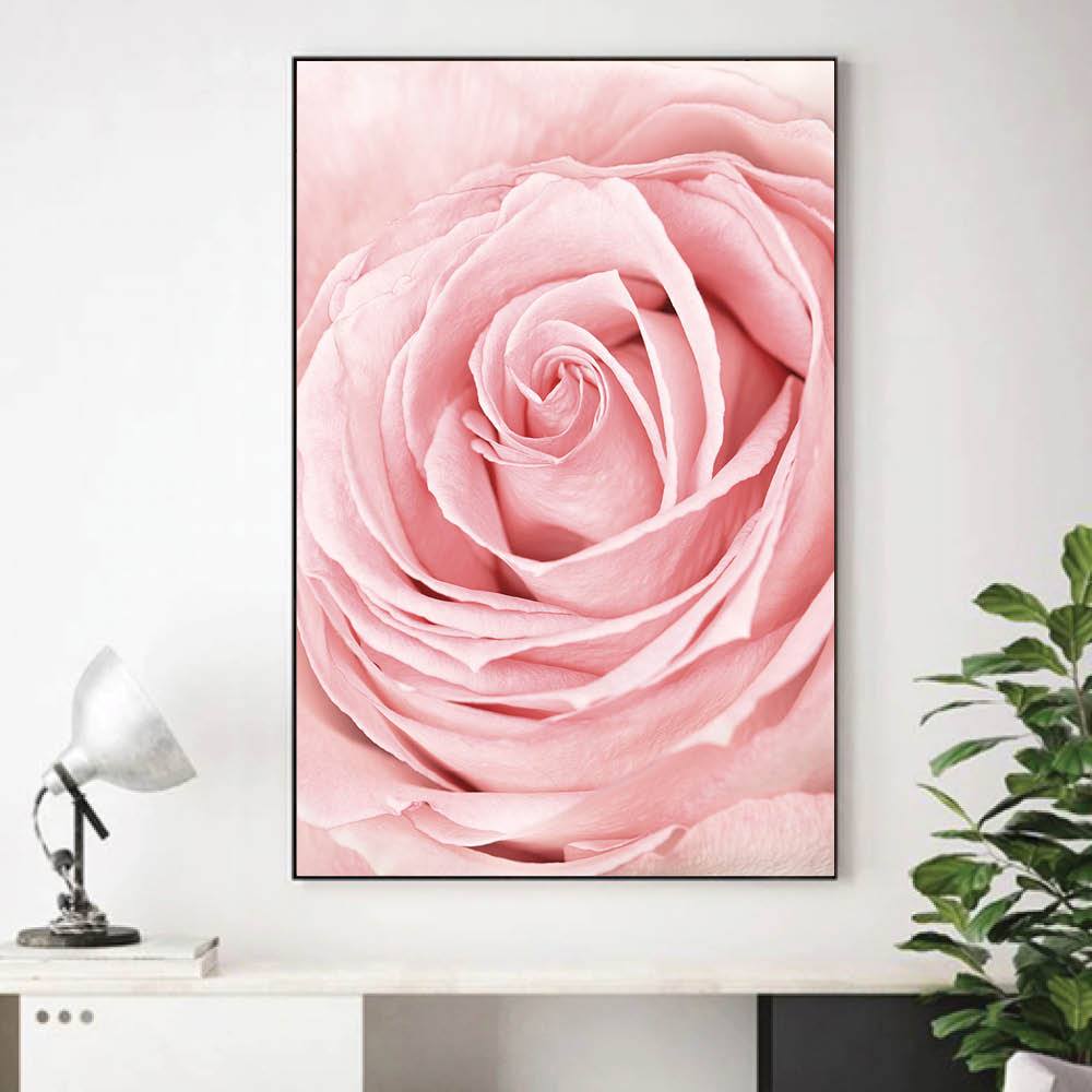 Elegant Pink Rose Oil Painting - Floral Wall Art for Home Decor