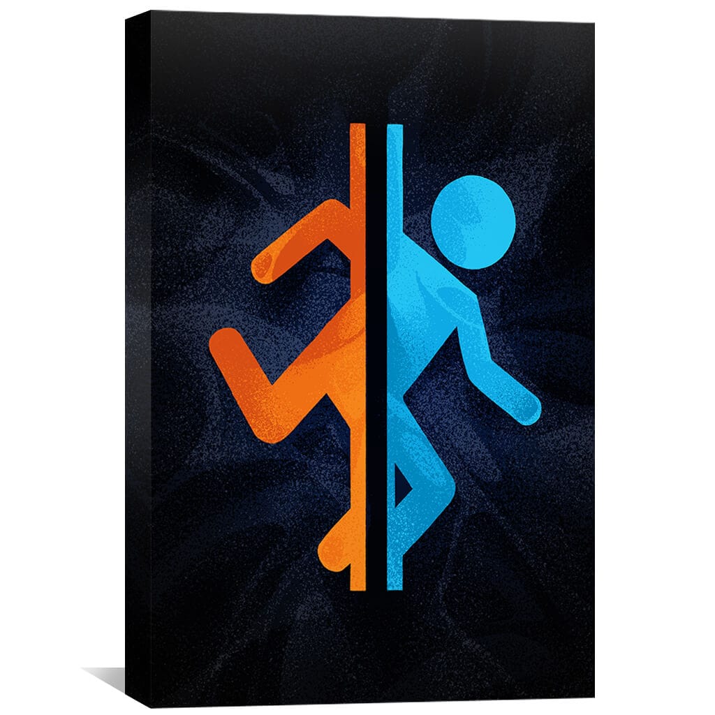 Colorful Portal Human Figure Abstract Oil Painting for Modern Home Decor