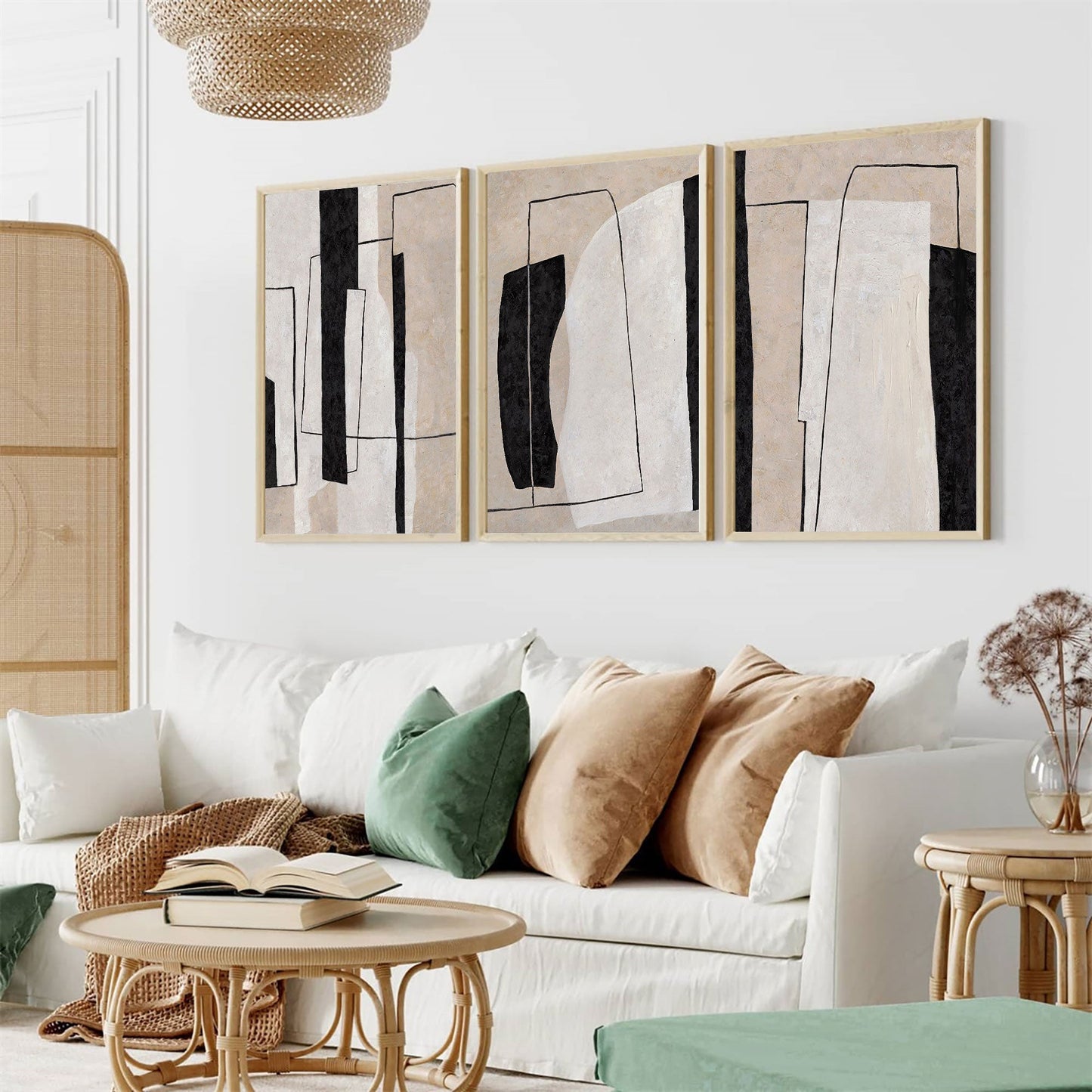 Elegant Minimalist Abstract Oil Painting for Modern Home Decor
