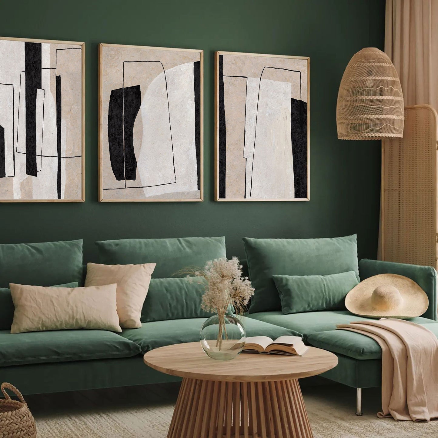 Elegant Minimalist Abstract Oil Painting for Modern Home Decor