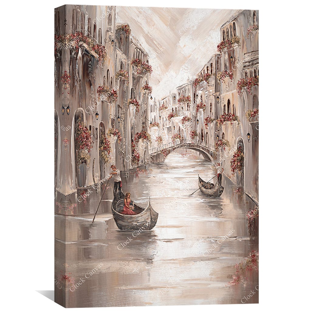 Venetian Canal Serenity Oil Painting - Elegant Waterfront Art for Home Décor
