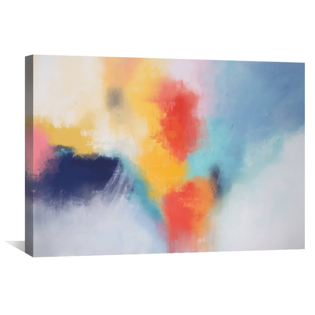 Colorful Abstract Oil Painting for Brightening Home Decor and Contemporary Spaces