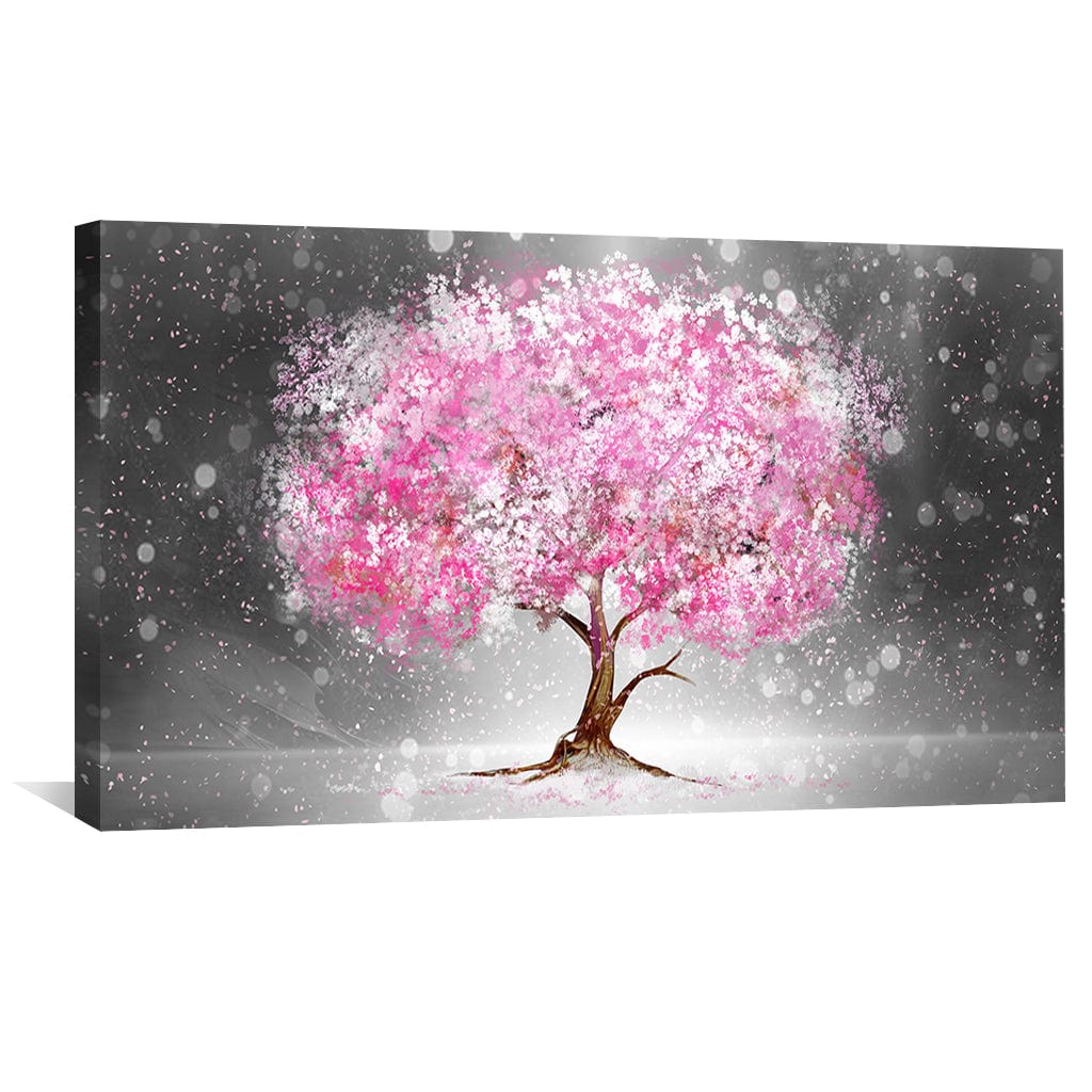 Blossoming Sakura Tree Oil Painting - Vibrant Floral Art for Home Decor