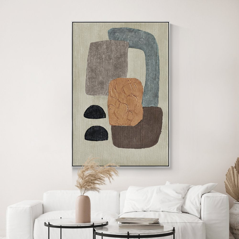 Abstract Oil Painting for Modern Home Decor - Minimalist Wall Art Piece