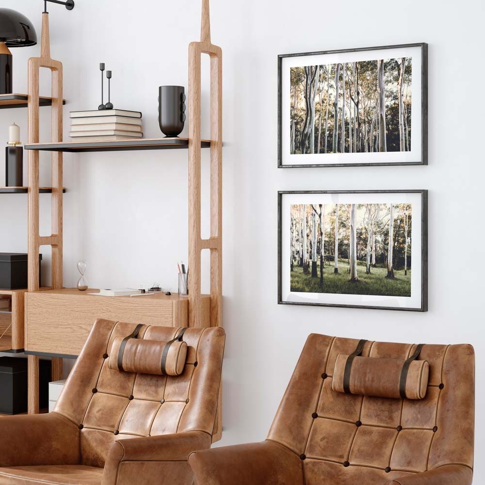 Elegant Pair of Ghost Gums Oil Paintings for Nature Lovers and Art Enthusiasts