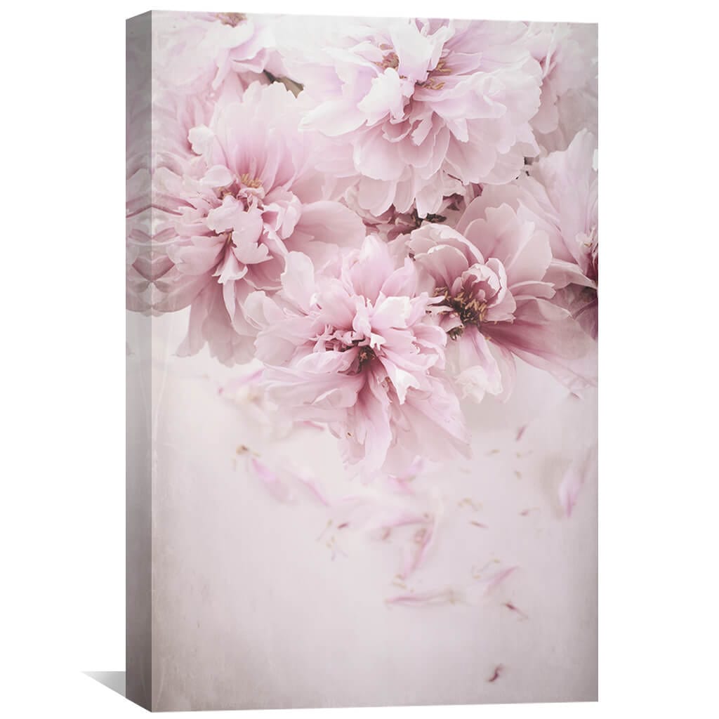 Elegant Pink Floral Oil Painting for Home Decor and Wall Art
